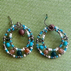 Beaded hoop earrings
